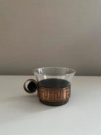 Vintage koperen glas art deco Schott Gen Mainz Jena glass, Huis en Inrichting, Keuken | Servies, Verzenden, Overige stijlen, Kop(pen) en/of Schotel(s)