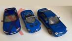 5 blauwe schaal 1:24 verschillende auto’s, Hobby en Vrije tijd, Modelauto's | 1:24, Ophalen of Verzenden, Zo goed als nieuw, Auto