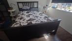 IKEA HEMNES bedframe met 4 bijpassende lades., Ophalen, Zwart, Tweepersoons, 140 cm