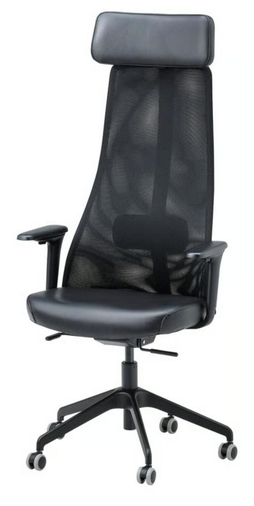 Ikea JÄRVFJÄLLET bureaustoel met armleuningen, Huis en Inrichting, Bureaustoelen, Zo goed als nieuw, Bureaustoel, Zwart, Ergonomisch