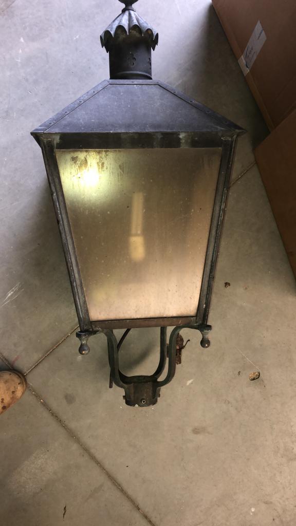3 prachtige antieke koperen straatlantaarns, Antiek en Kunst, Antiek | Lampen