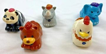 Vtech Zoef Zoef Dieren set Panda Kip Beer Olifant Neushoorn beschikbaar voor biedingen