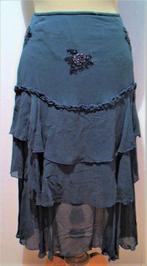 100% silk bewerkte rok van Ganesha Ibiza! L, Verzenden, Maat 42/44 (L), Zo goed als nieuw, Onder de knie