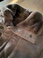 Jacques Jekel Paris suède vachtgevoerde herenjas taupe L, Ophalen, Zo goed als nieuw, Maat 52/54 (L), Bruin