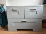 Grijze commode met 3 lades, Kinderen en Baby's, Kinderkamer | Commodes en Kasten, Ophalen, Gebruikt, 50 tot 70 cm, 100 cm of meer