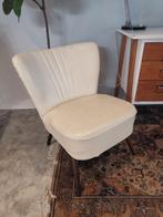 Vintage retro jaren 50 60 cocktail club stoel creme skai, Ophalen, Gebruikt, Bruin, Eén