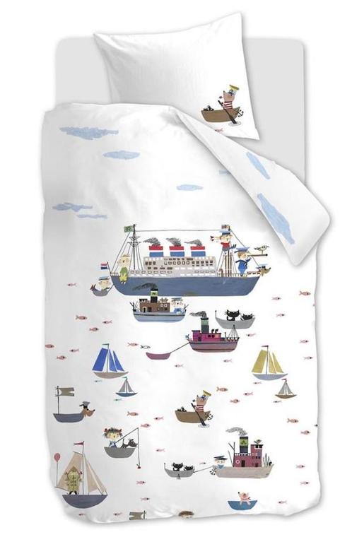 Dekbedovertrek Overtrek Bootje Varen Fiep Beddinghouse, Kinderen en Baby's, Kinderkamer | Beddengoed, Nieuw, Dekbedovertrek, Wit