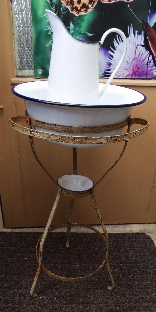 wasset/ emaille kom/ zeepbakje/ Lampetkan/ waterkan, Antiek en Kunst, Ophalen of Verzenden