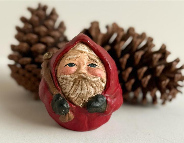 Lefever Enesco Roly Poly Santa Claus Beeldje Vintage, Antiek en Kunst, Kunst | Beelden en Houtsnijwerken, Ophalen of Verzenden