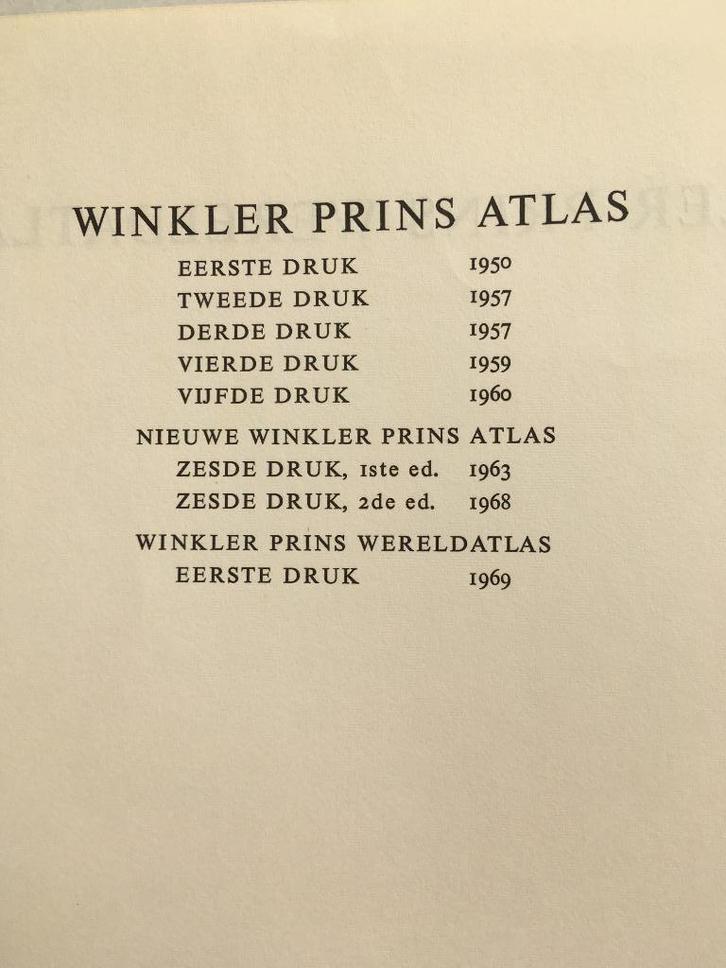 Winkler Prins Wereldatlas uit 1969, Boeken, Atlassen en Landkaarten, Gelezen, Overige atlassen, Wereld, 1800 tot 2000, Ophalen of Verzenden