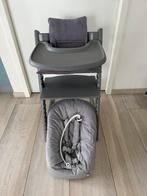 Stokke tripp trapp kinderstoel nieuw model grijs compleet, Kinderen en Baby's, Kinderstoelen, Ophalen, Zo goed als nieuw, Meegroeistoel