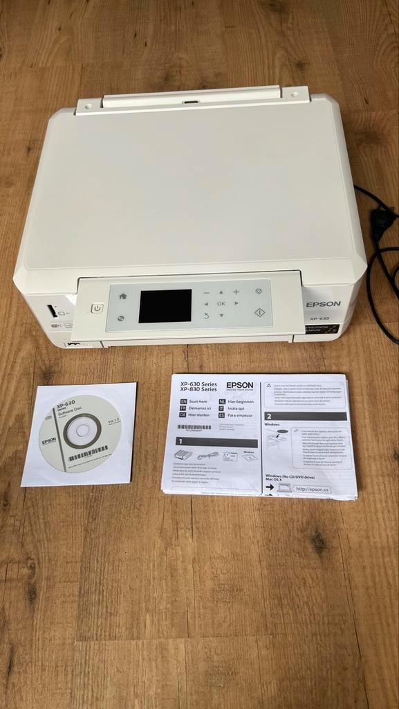 Epson XP-635+ evt. Cartridges, Computers en Software, Printers, Gebruikt, Printer, Inkjetprinter, Kleur printen, Kopieren, Scannen