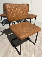 4 mooie industriële eetkamerstoelen!, Huis en Inrichting, Stoelen, Ophalen of Verzenden, Zo goed als nieuw, Bruin