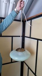 Retro Plafondlamp Jaren 50/60 Groen Gemarmerd, Huis en Inrichting, Lampen | Plafondlampen, Ophalen of Verzenden, Gebruikt, Glas