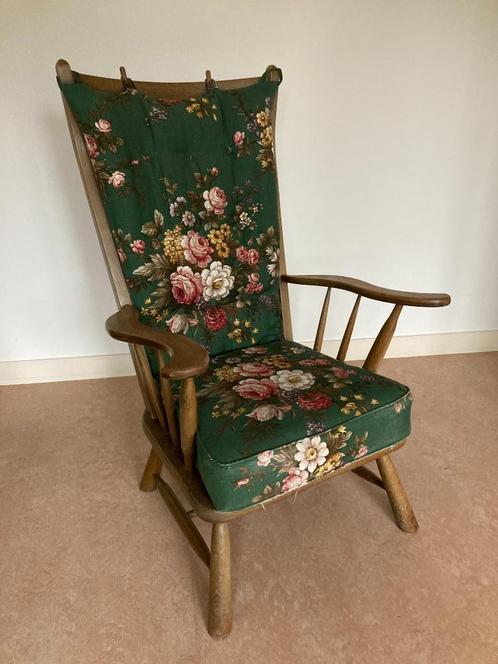 Antieke fauteuil, Huis en Inrichting, Fauteuils, Gebruikt, Hout, 50 tot 75 cm, Minder dan 75 cm, Ophalen