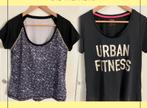 2 Crivit Sportshirts Dames Maat M (40/42), Maat 38/40 (M), Zwart, Ophalen of Verzenden, Zo goed als nieuw