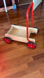 Houten loopwagen / blokkenkar, Kinderen en Baby's, Speelgoed | Babyspeelgoed, Ophalen of Verzenden, Zo goed als nieuw, Auto, Met wieltjes