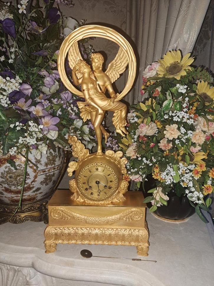 Zeldzame Godin van de Liefde Pendule - Begin 1800, Antiek en Kunst, Antiek | Klokken, Ophalen of Verzenden