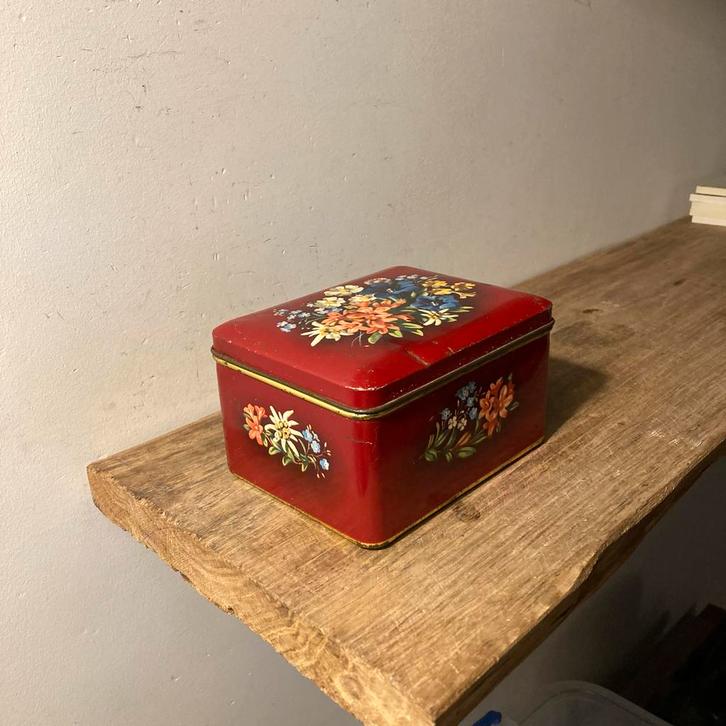 Antiek Verkade Blik - Bloemen, Antiek en Kunst, Curiosa en Brocante, Ophalen of Verzenden