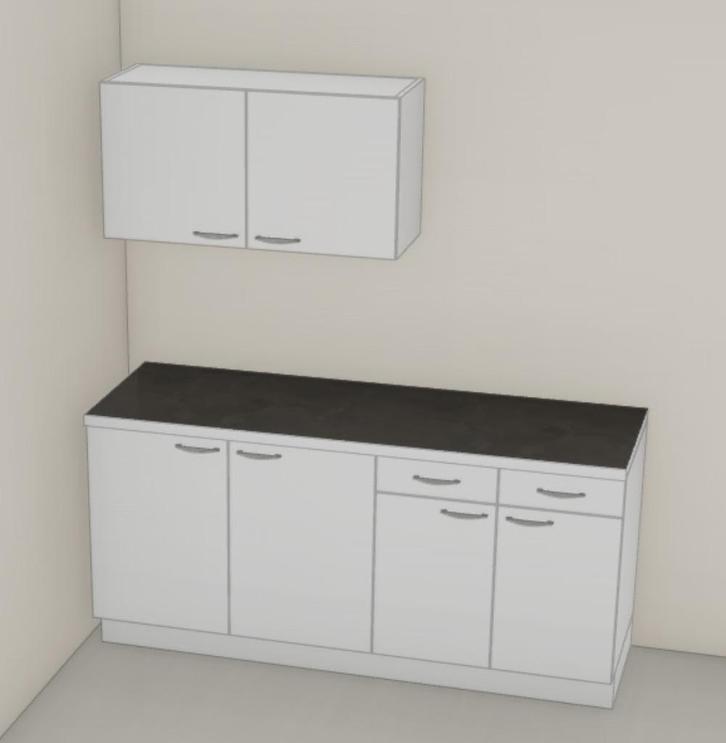 KEUKENBLOKJES 180 cm WIT NIEUW nog 2 stuks op voorraad, Huis en Inrichting, Keuken | Complete keukens, Nieuw, Enkelwandige keuken