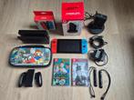Nintendo Switch met spellen en alle accessoires + extra!, Met 2 controllers, Ophalen of Verzenden, Zo goed als nieuw, Switch Original