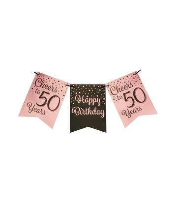Vlaggenlijn 50 jaar roze – zwart (7024007) beschikbaar voor biedingen