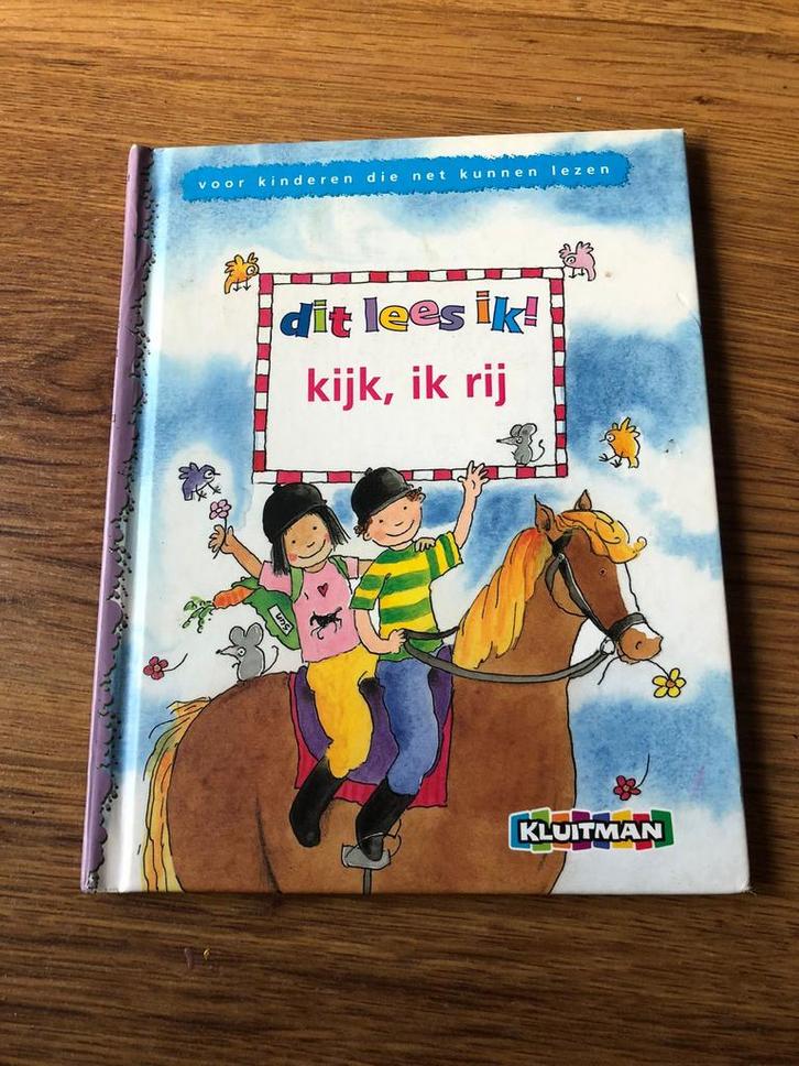 Kijk ik rij - Kluitman leesboek - avi 1vanaf 6 jaat, Boeken, Kinderboeken | Jeugd | onder 10 jaar, Zo goed als nieuw, Fictie algemeen