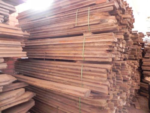 Damwandhout met V verbinding Opslag droog, Doe-het-zelf en Verbouw, Hout en Planken, Gebruikt, Balk, Vuren, 300 cm of meer, 50 mm of meer