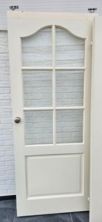 Stijlvolle binnendeur met glas 83 cm × 203 cm, Doe-het-zelf en Verbouw, Ophalen, Glas, Binnendeur, 200 tot 215 cm