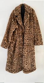 Lange panterpint bontjas fake fur leopard jas Carnaval XL, Carnaval, Maat 46/48 (XL) of groter, Nieuw, Ophalen of Verzenden