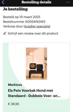 Els Pets Voerbak en waterbak Hond in hoogte verstelbaar, Ophalen of Verzenden, Verstelbaar, Nieuw