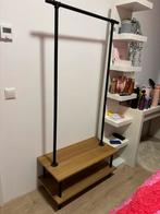 Stalen en houten kledingrek - Zo goed als nieuw, Ophalen, Zo goed als nieuw