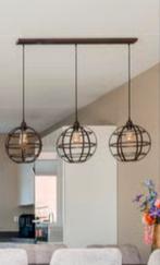 Industriële hanglamp incl bollen, Huis en Inrichting, Ophalen, Zo goed als nieuw, Metaal, 50 tot 75 cm
