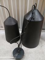 Stoere mat zwarte design hanglampen, Huis en Inrichting, Lampen | Hanglampen, Gebruikt, Design, Ophalen of Verzenden, Metaal