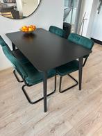 Zwarte Eettafel - IKEA Lisabo, Ophalen, Gebruikt, 100 tot 150 cm, 50 tot 100 cm