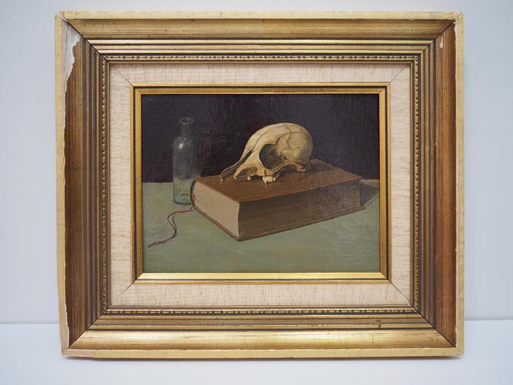 Vanitas schilderij, olieverf op paneel, Antiek en Kunst, Kunst | Schilderijen | Klassiek, Ophalen of Verzenden