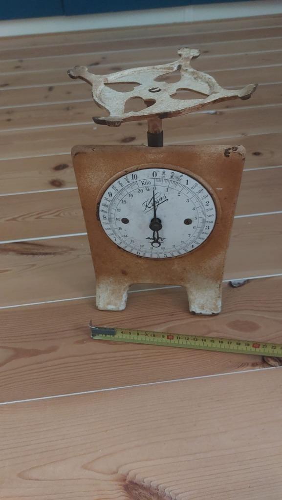 Krups, antieke weegschaal, Witgoed en Apparatuur, Weegschalen, Gebruikt, Analoog, Keukenweegschaal, 500 gram of grover, Minder dan 10 kg