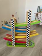Hape houten racebaan met autootjes, leuke kleuren, Kinderen en Baby's, Ophalen of Verzenden, Gebruikt, Overige typen