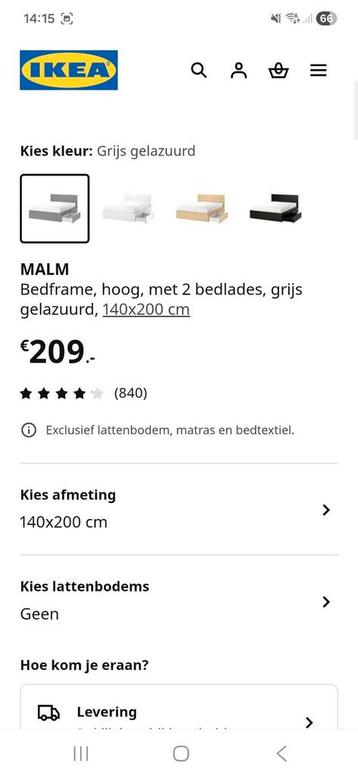 Ikea bed. 140 x 200 - afbeelding 3