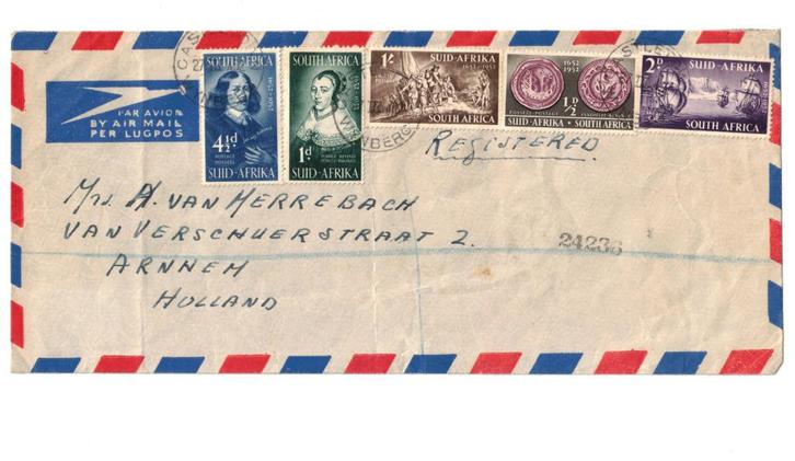ZUID AFRIKA envelop, Postzegels en Munten, Brieven en Enveloppen | Buitenland, Envelop, Ophalen of Verzenden