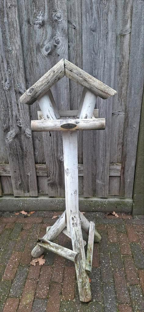 Houten Vogelhuisje op Standaard, Tuin en Terras, Vogelhuisjes en Vogelbaden, Gebruikt, Ophalen