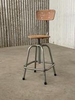 Vintage industriele tekenstoel paris 1960 design teken kruk, Ophalen, Gebruikt, Aalsmeer, Bruin