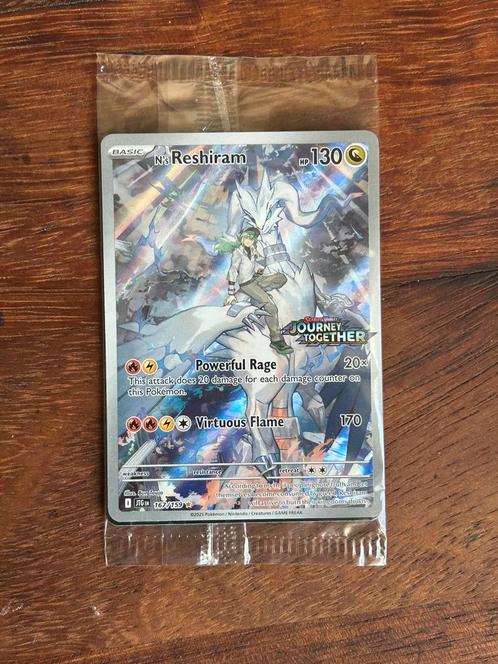 N’s Reshiram (Journey Together 167) promo!, Hobby en Vrije tijd, Verzamelkaartspellen | Pokémon, Nieuw, Losse kaart, Foil, Ophalen of Verzenden