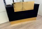 Luxe Receptiebalie Zwart/Goud - Beautysalon, Kapsalon, Gebruikt, Minder dan 75 cm, 150 tot 200 cm, Ophalen of Verzenden