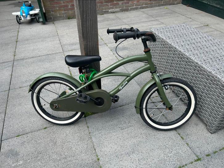 Kinderfiets nogan Harley 16 inch, Fietsen en Brommers, Fietsen | Kinderfietsjes, Gebruikt, 16 tot 20 inch, Zijwieltjes, Ophalen