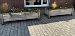 2 houten plantenbakken, Tuin en Terras, Ophalen, Gebruikt, 100 cm of meer, Rechthoekig