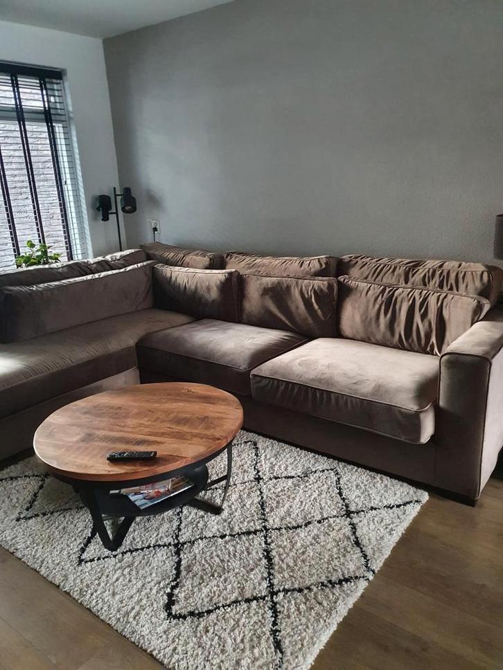 Hoekbank, Huis en Inrichting, Banken | Complete zithoeken, Zo goed als nieuw, Stof, Ophalen