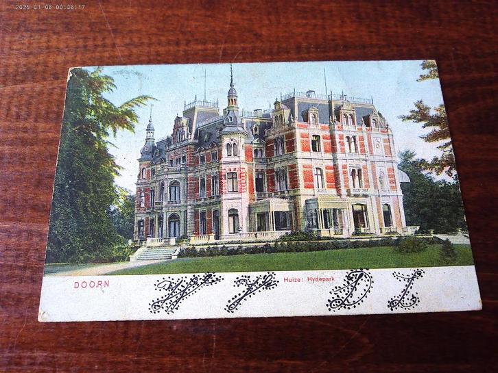 G33 - Doorn - Huize Hydepark - 1906 - Mooi/Oud, Verzamelen, Ansichtkaarten | Nederland, Utrecht, Ophalen of Verzenden