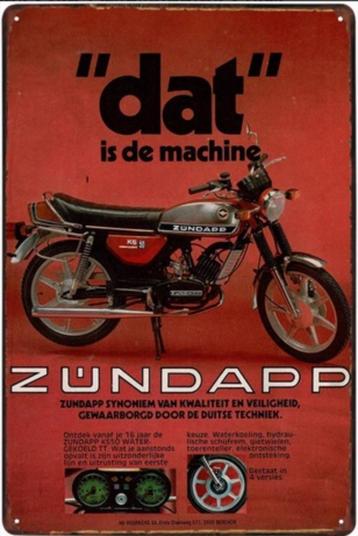 Blikken ZÜNDAPP retro reclame bord (2)