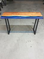 Epoxy sidetable, Huis en Inrichting, Tafels | Sidetables, Ophalen, 100 tot 150 cm, Eikenhout, Nieuw